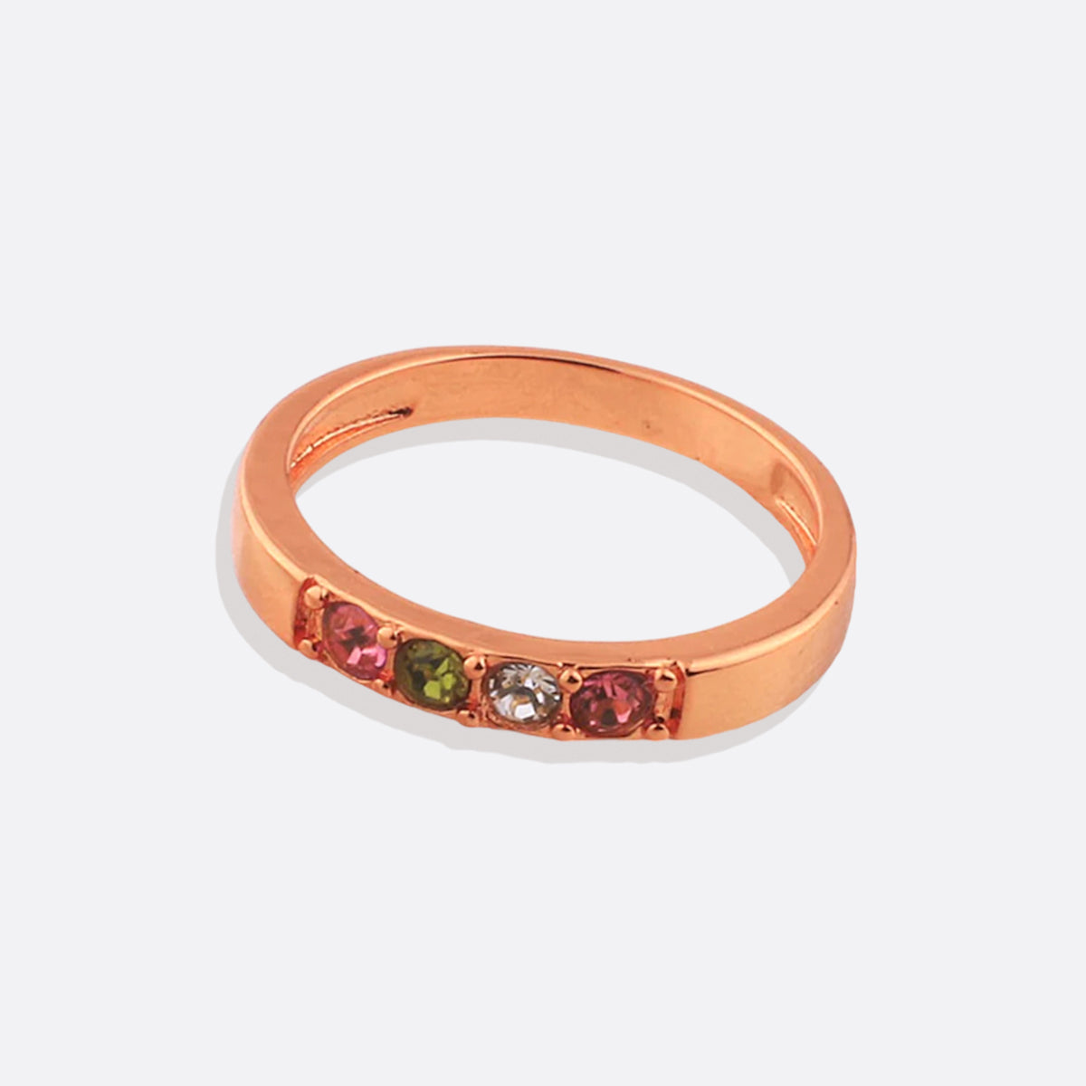 Bague empilable avec pierres de naissance