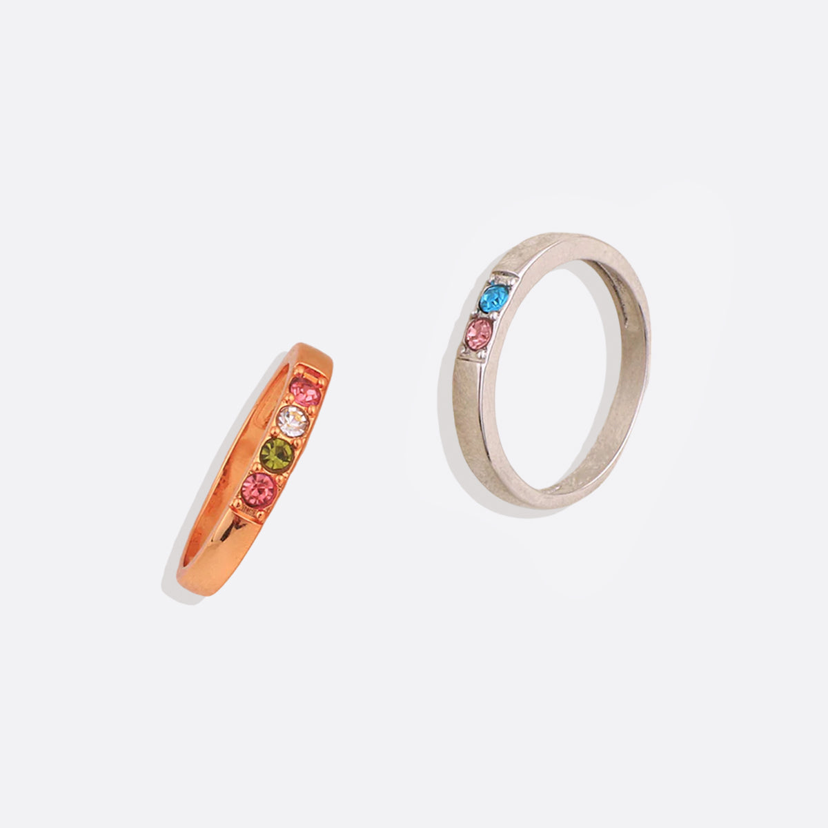 Bague empilable avec pierres de naissance