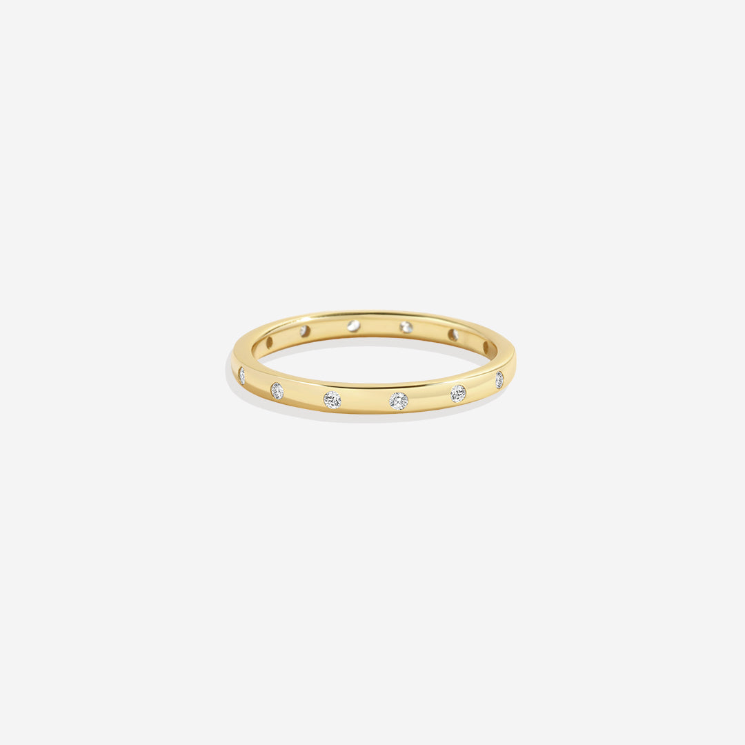 Petite bague empilable sertie de lunette