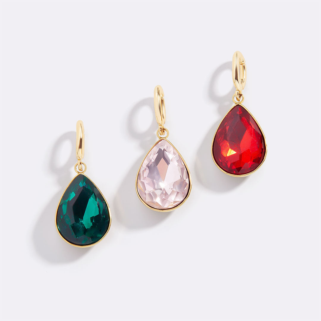 Teardrop Birthstone Charm