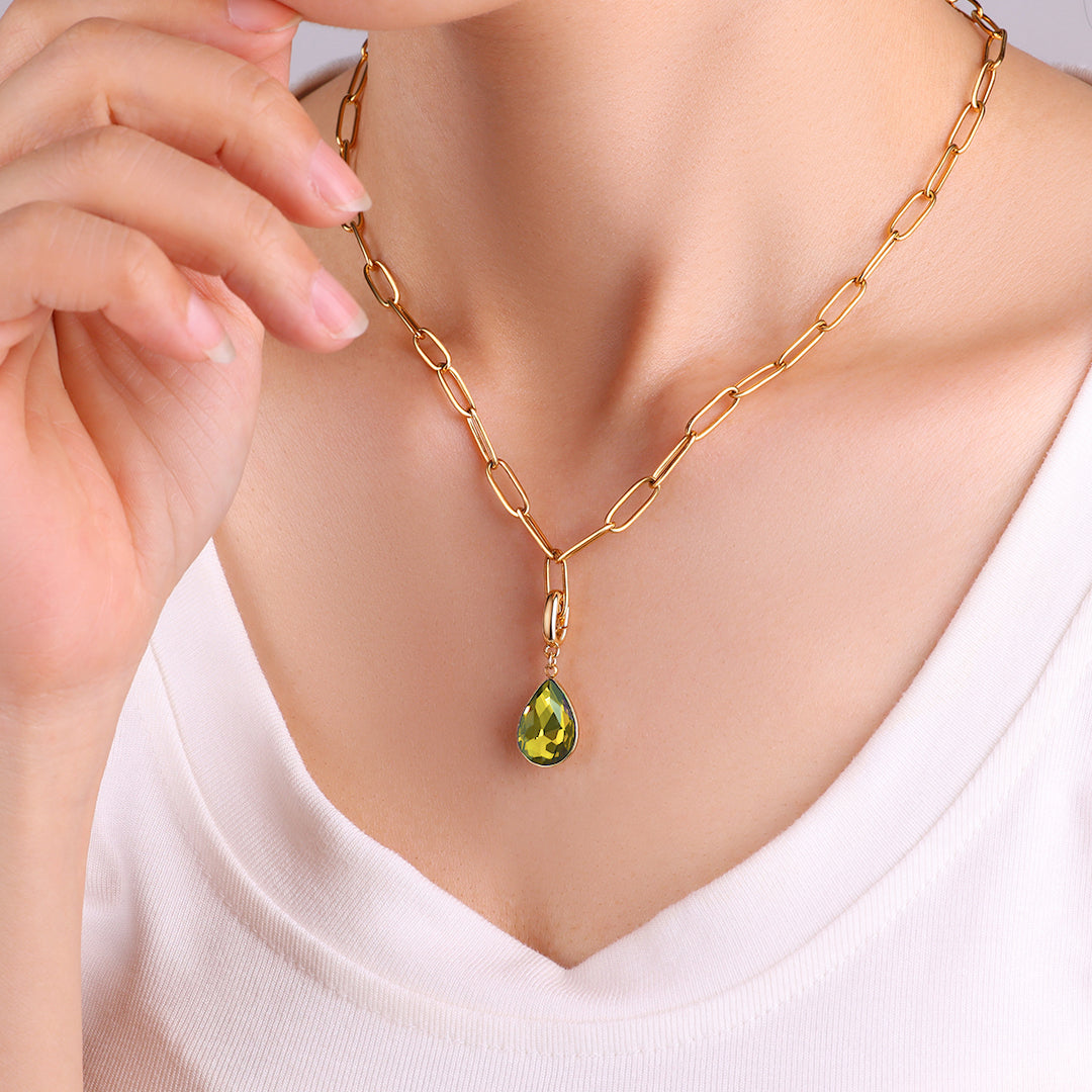 Teardrop Birthstone Charm