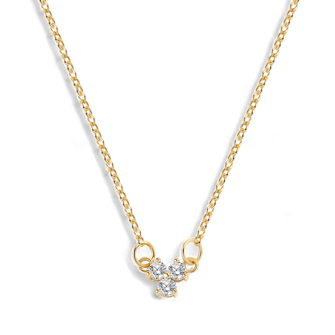 Collier avec pendentif en diamant Trinity