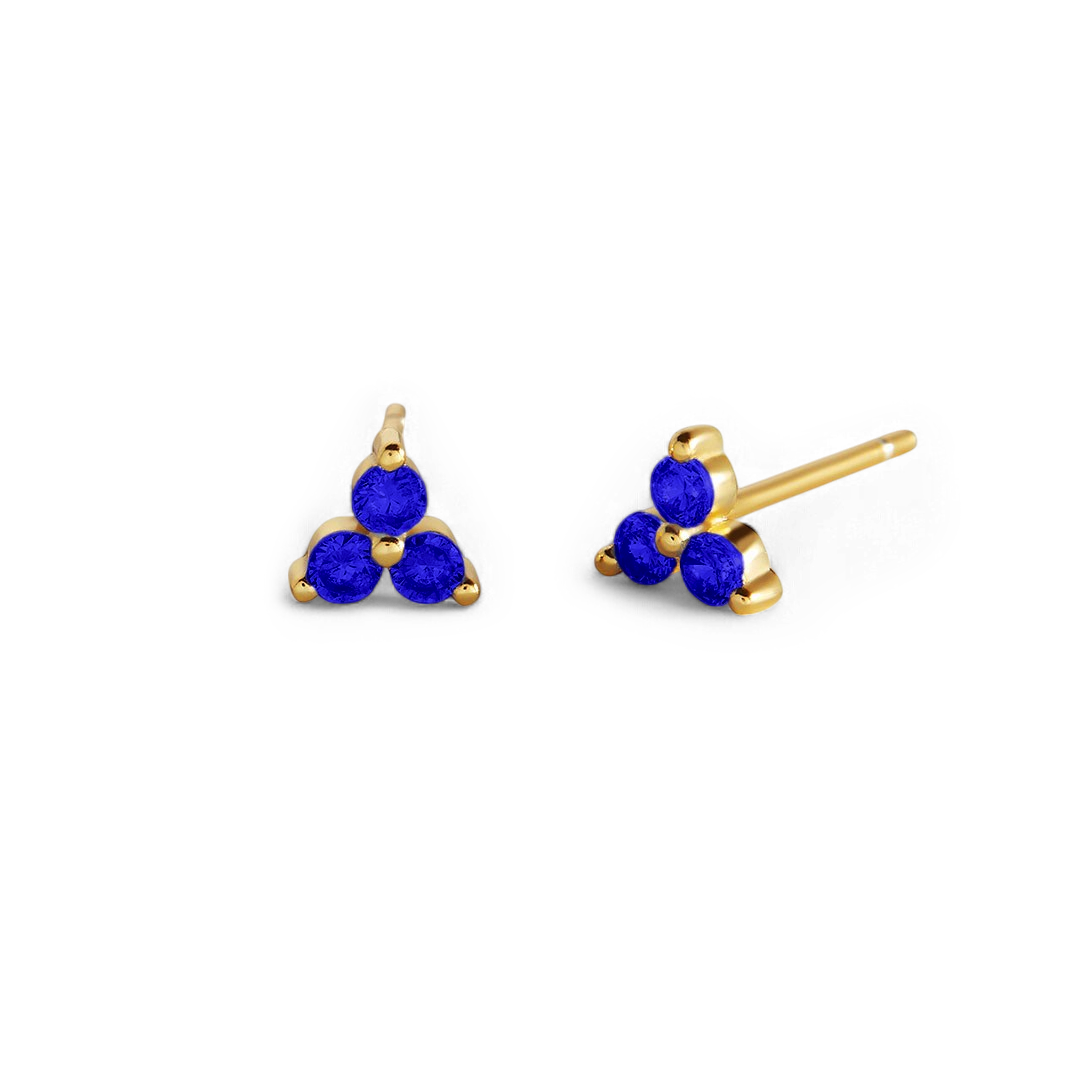 Trinity Birthstone Earrings