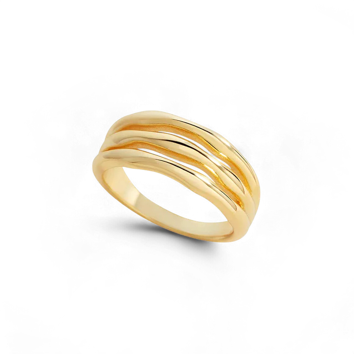 Bague triple en or vermeil