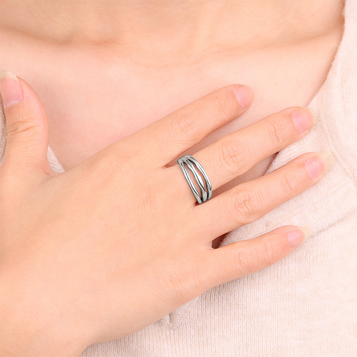 Bague triple en or vermeil