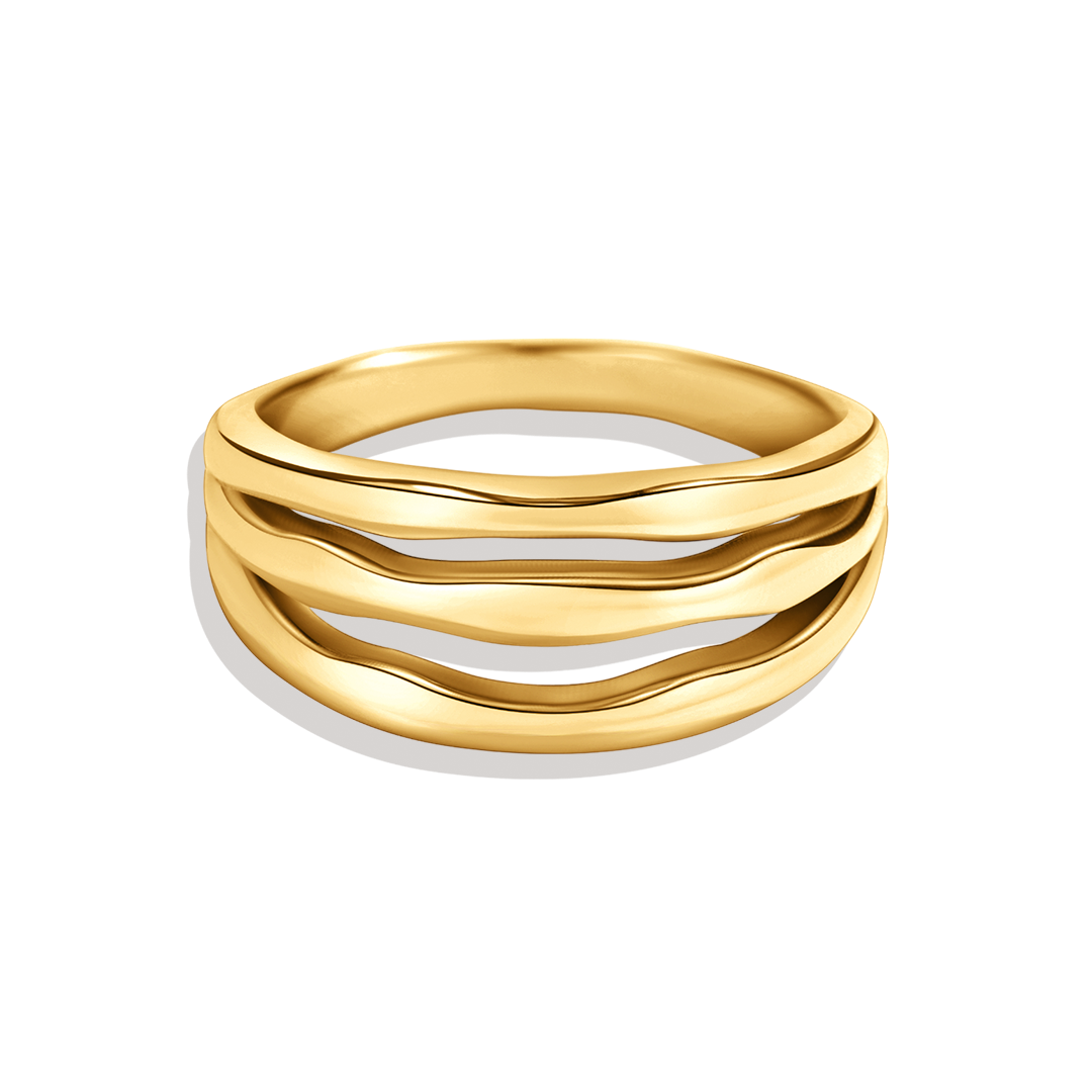 Bague triple en or vermeil