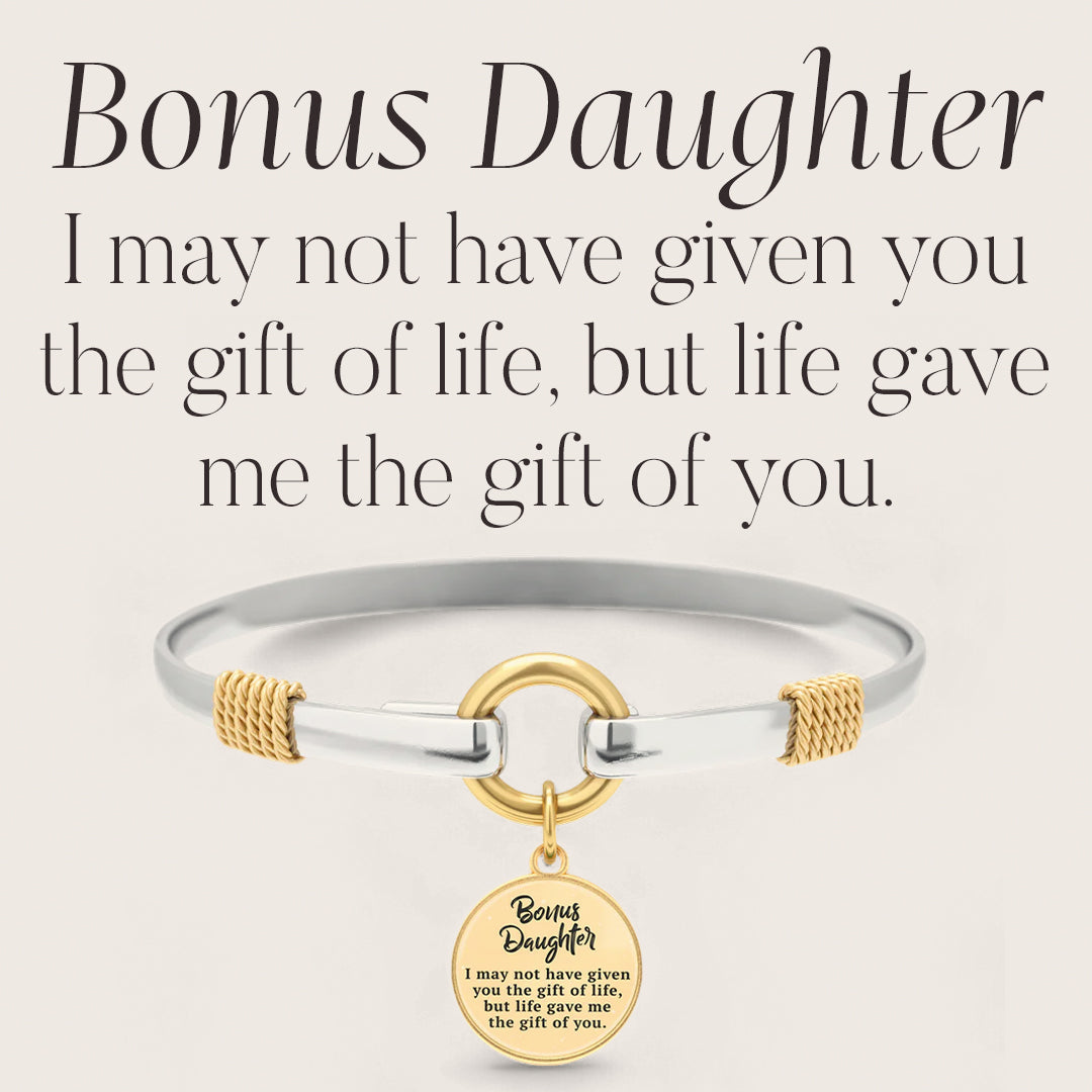 Bonus Daughter - Two-Tone Custom Charm Bracelet