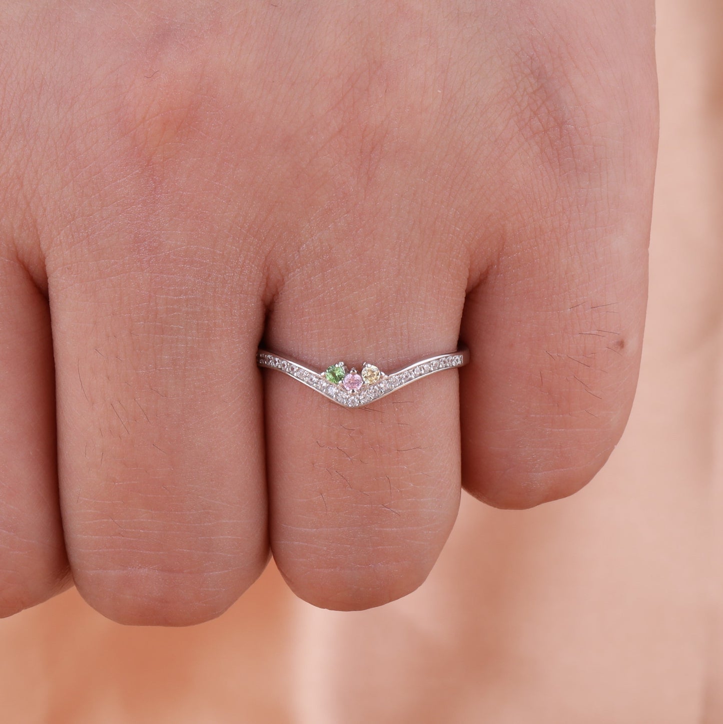 Personalized Venus Birthstone Ring