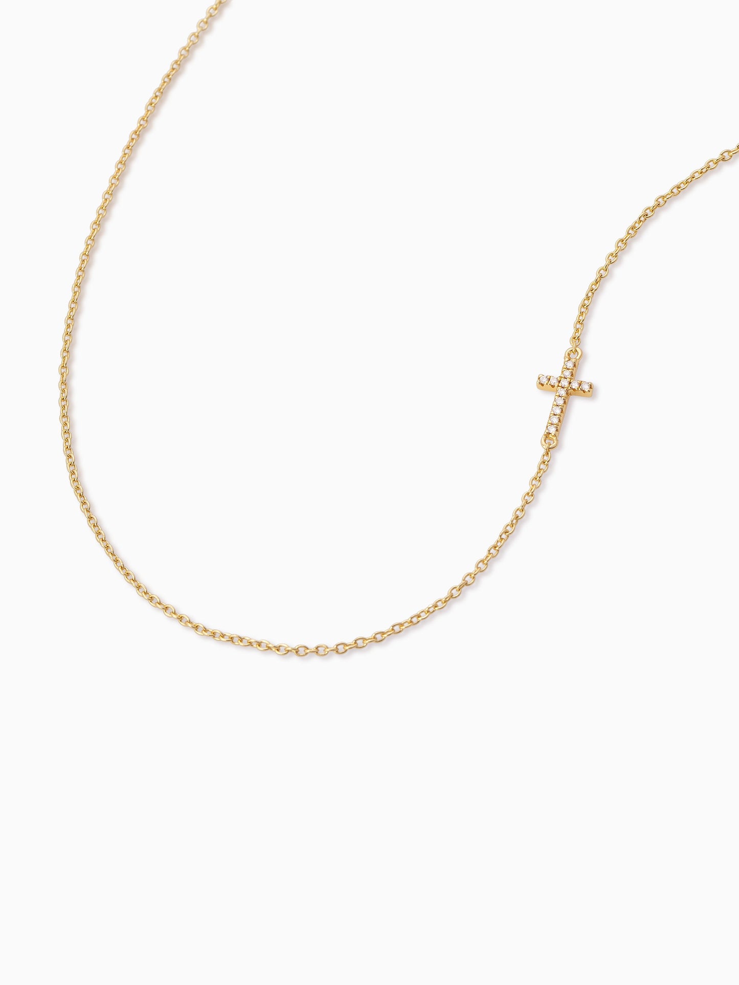 Collier en vermeil avec croix latérale