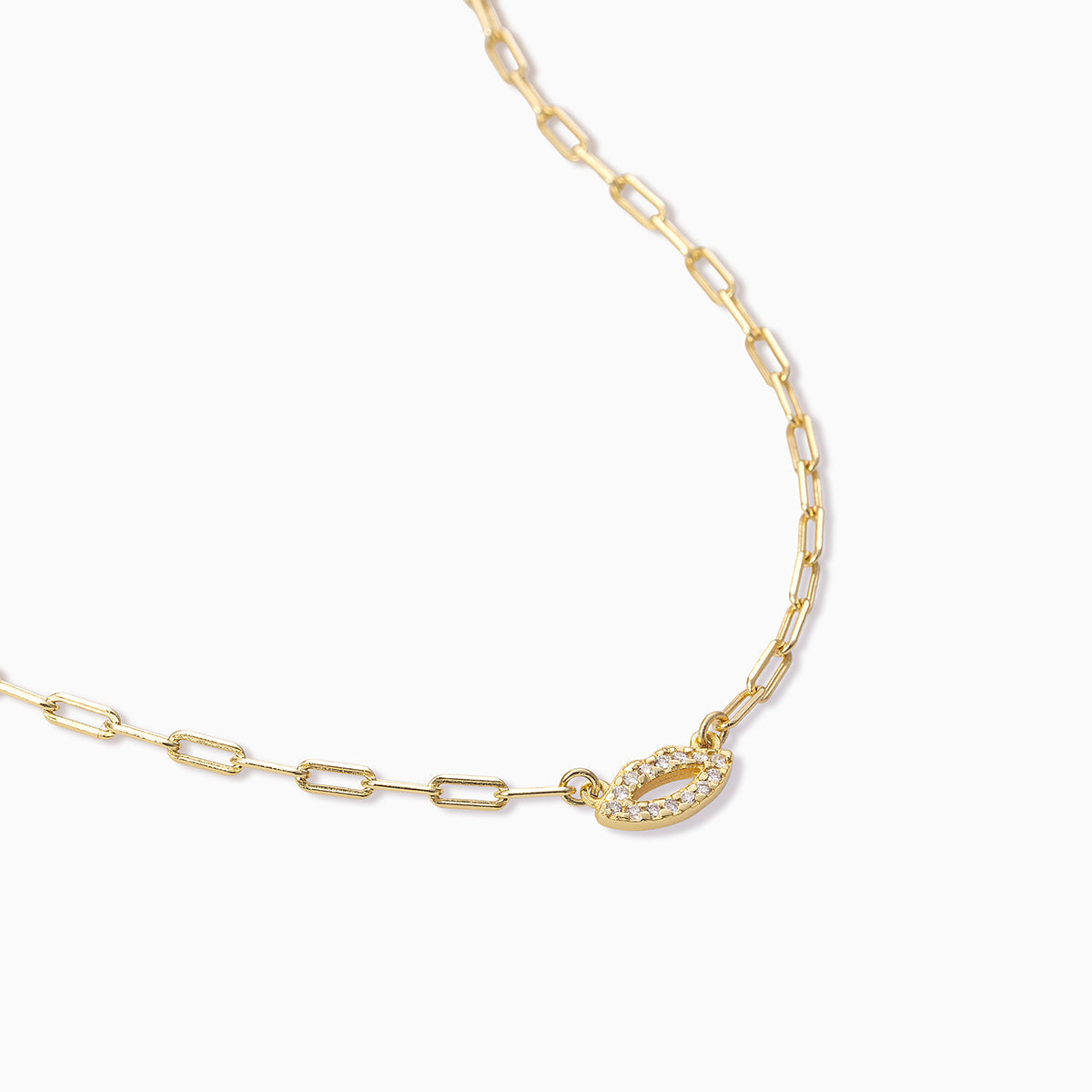 Collier en vermeil avec lèvres en diamant