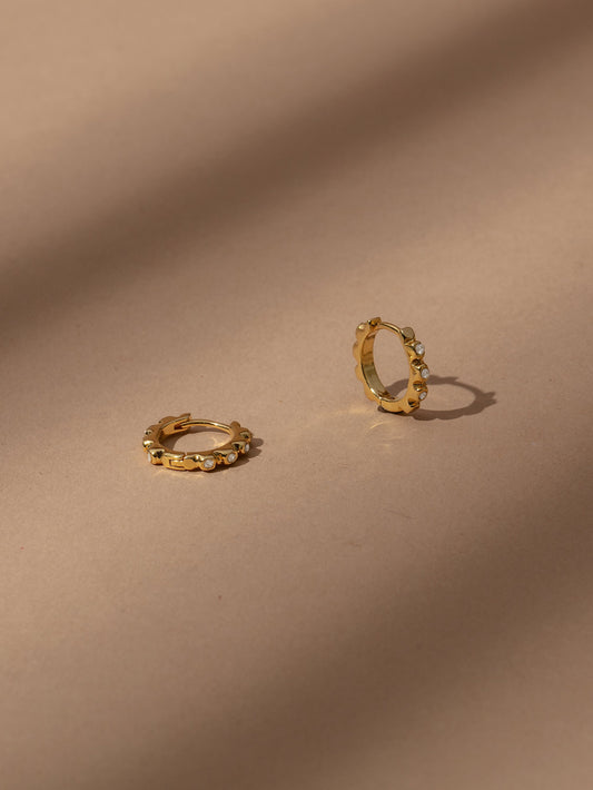 Huggies en vermeil pavé de diamants