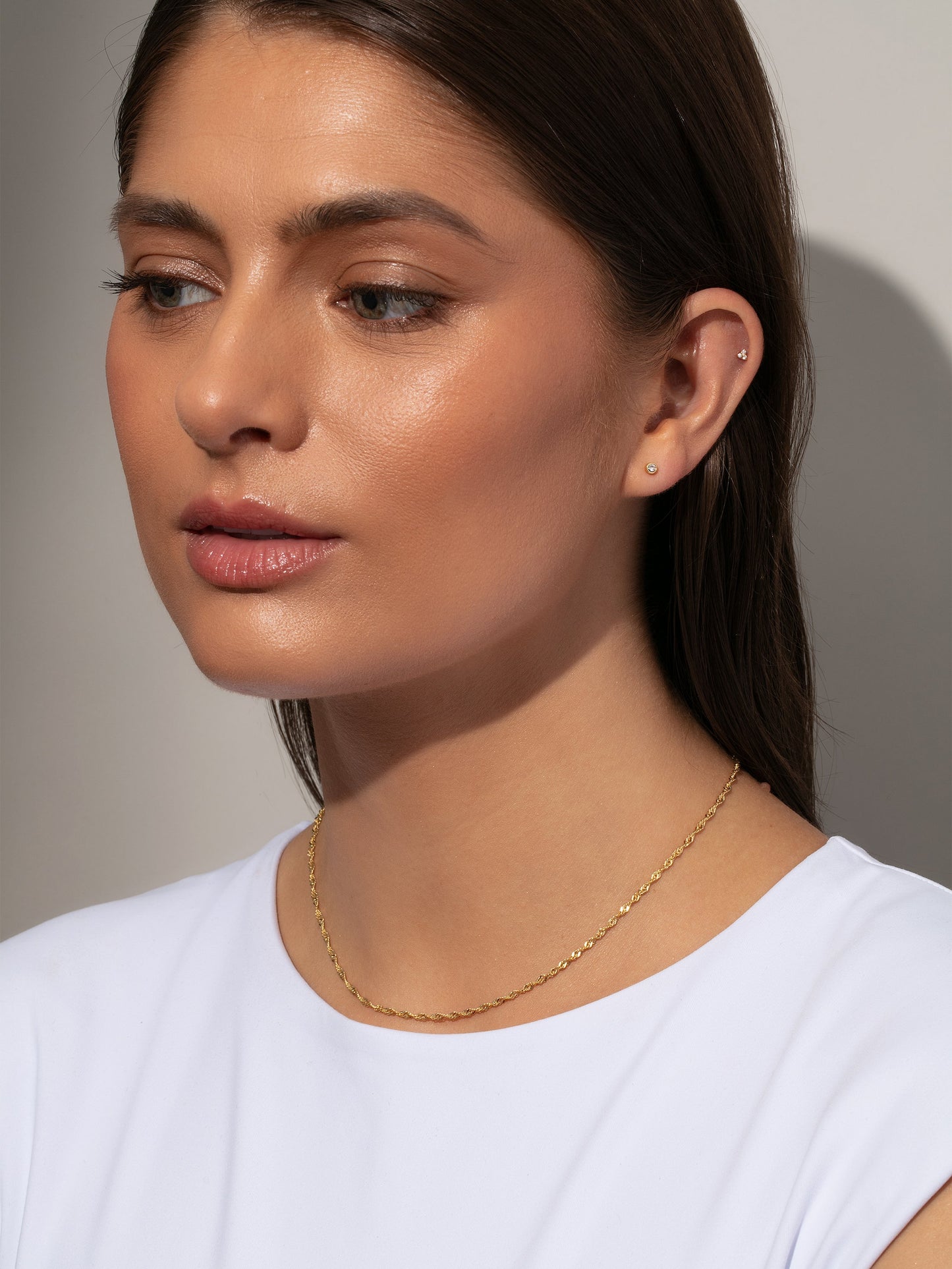 Collier en vermeil à chaîne torsadée