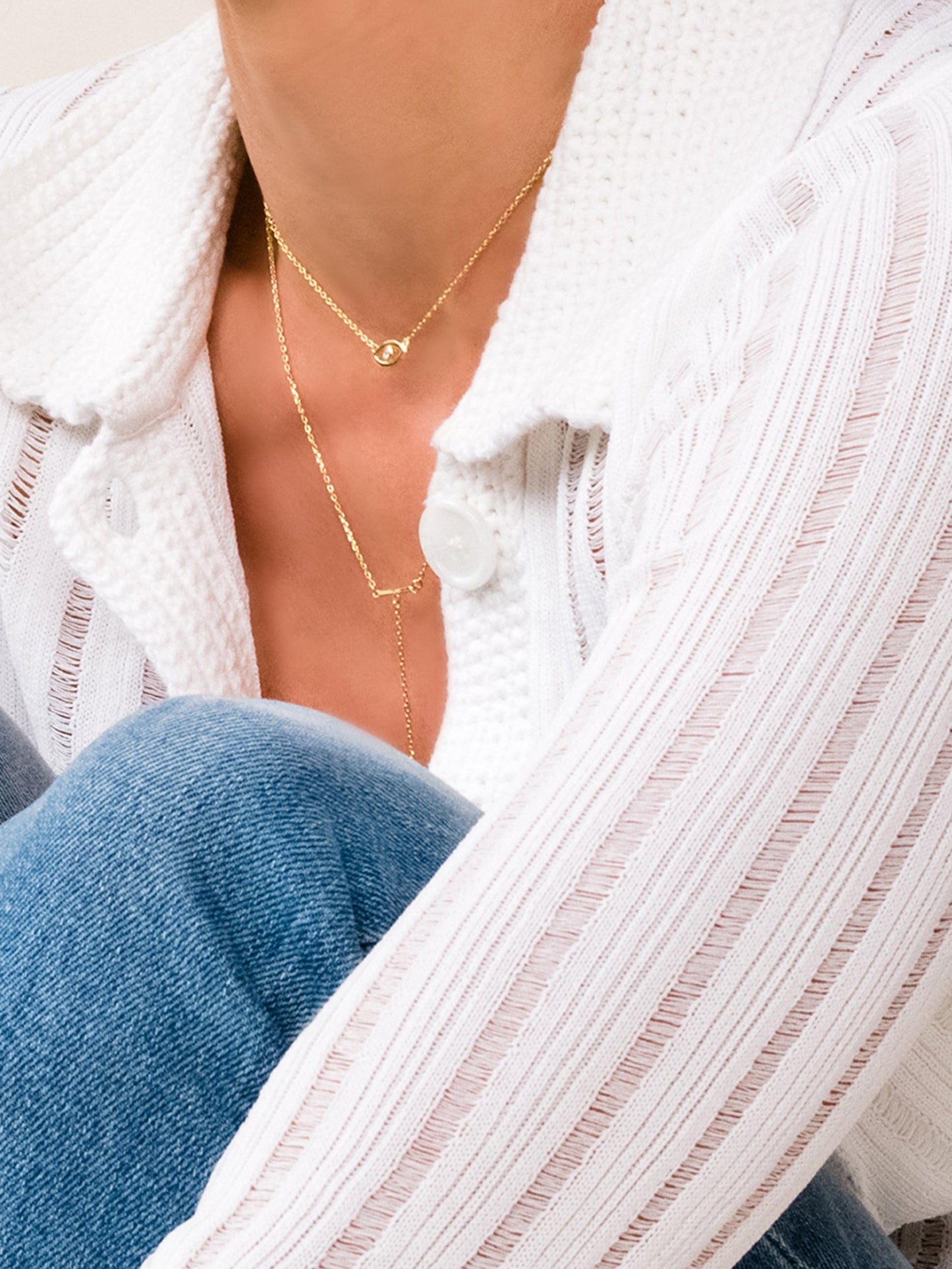 Collier en vermeil contre le mauvais œil