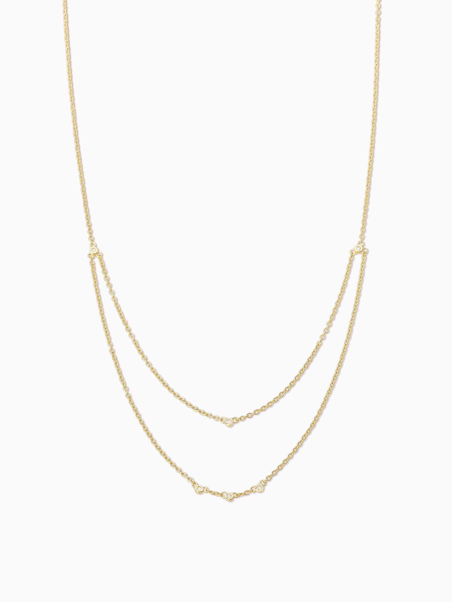 Collier en vermeil à chaîne superposée