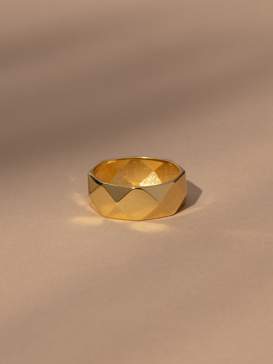 Bague en vermeil à clous audacieux