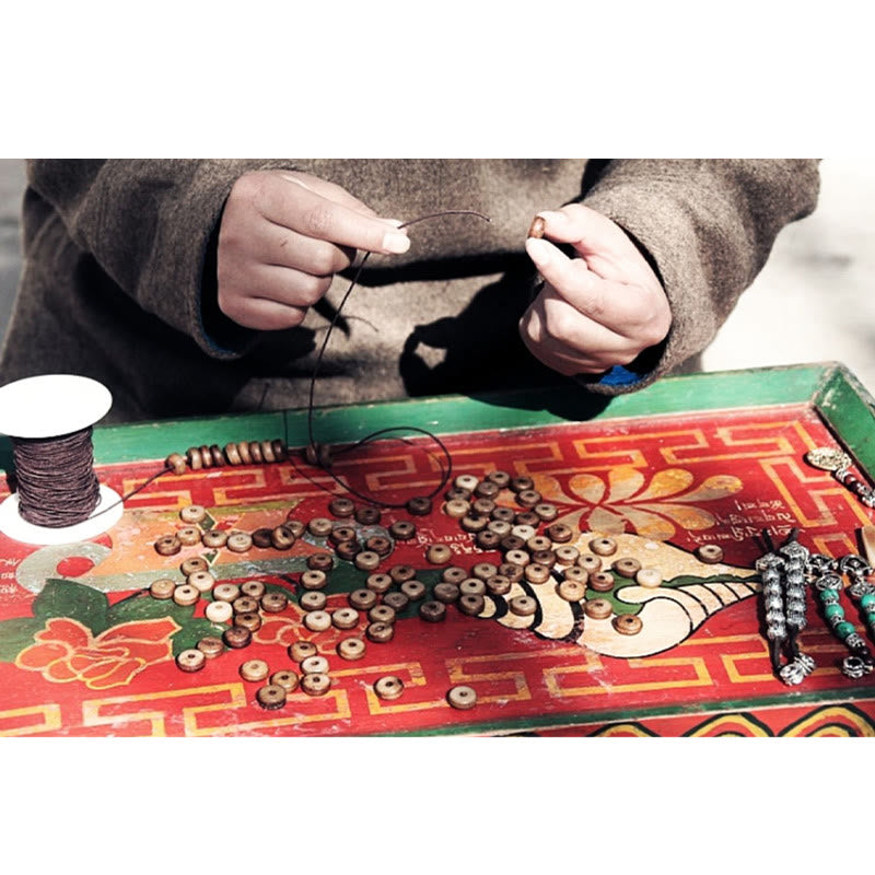 Bracelet tibétain en pierres de Bouddha, 108 perles de Mala, os de yak, perles Dzi, neuf palais, huit diagrammes, charme et force