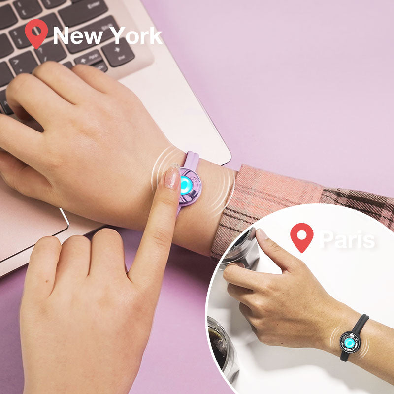 Bracelets tactiles Candy Wave (noir et violet)