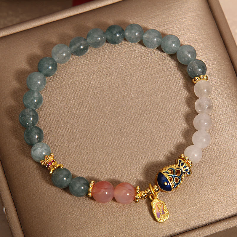 Bracelet porte-bonheur en jade, agate Yanyuan, jade blanc, poisson koï, écritures