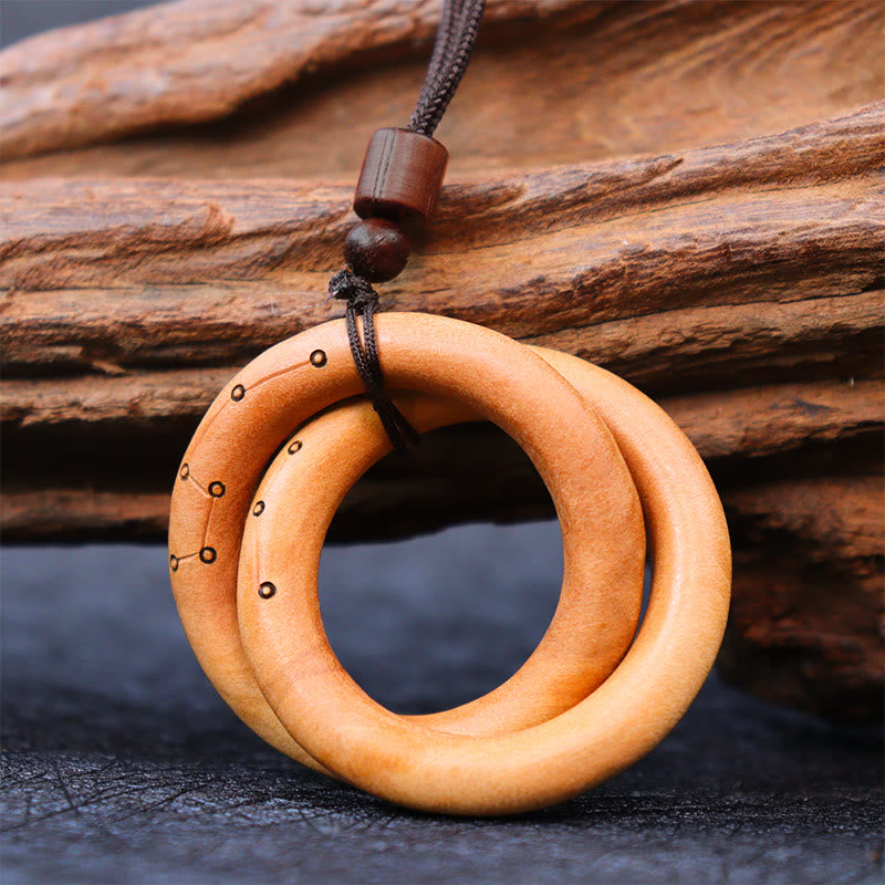 Collier pendentif en pierres de Bouddha en bois de jujube, anneau taoïste Yin Yang, cercle Qiankun, porte-bonheur, éloigne les mauvais esprits