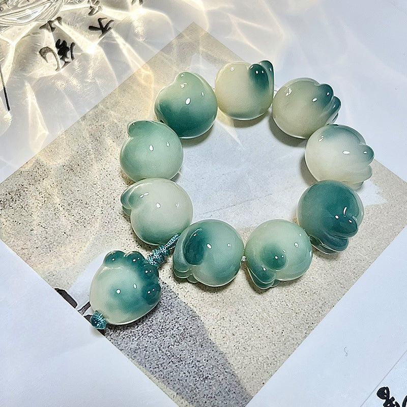 Bracelet Bodhi en forme de patte de chat sculptée, joli pendentif pour sac, porte-clés de voiture, chaîne de téléphone portable