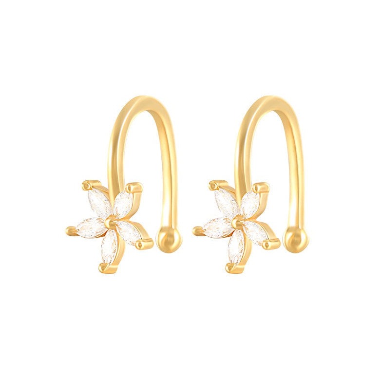 Boucle d'oreille Fleur S925