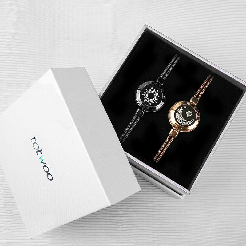 Ensemble de bracelets tactiles Soleil et Lune