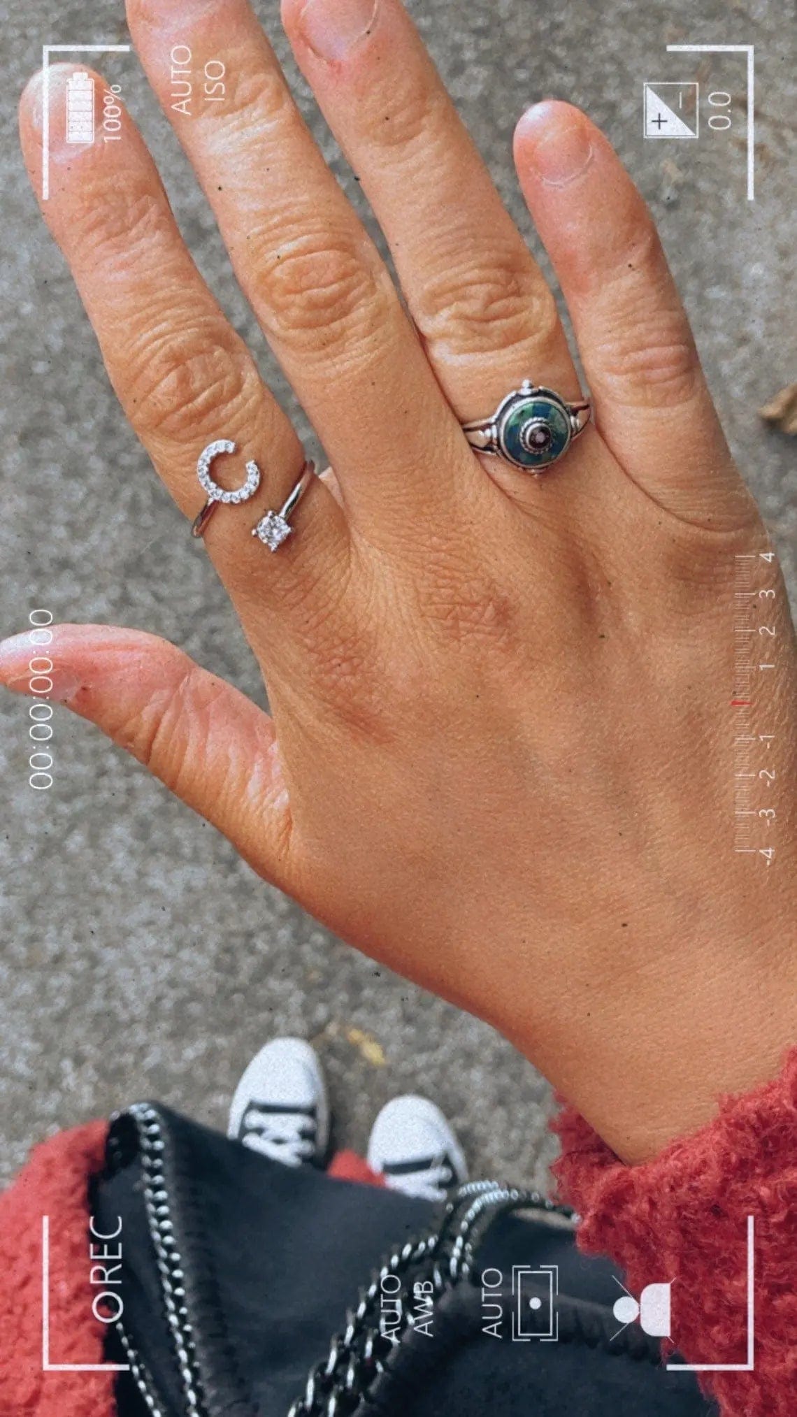 Bague initiale ajustable - Lettres AZ