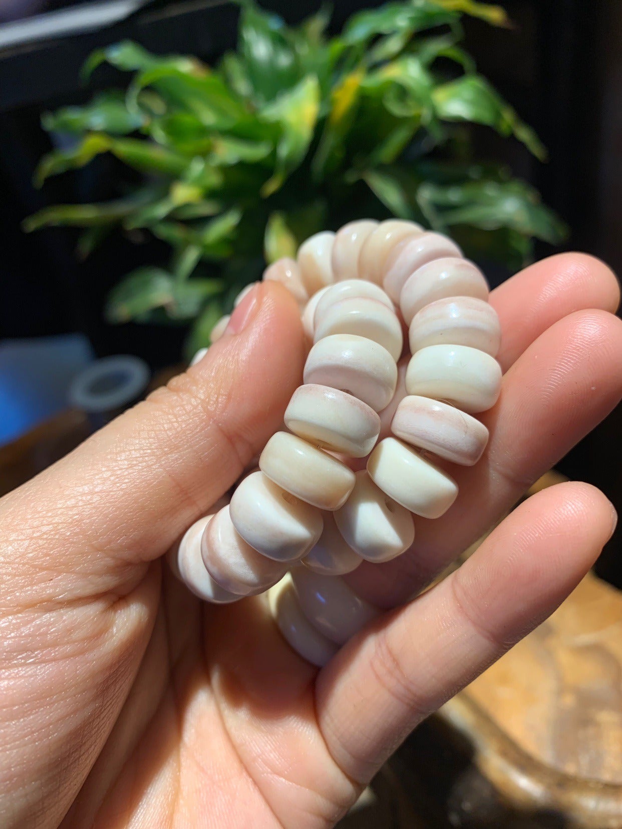 Bracelet en flocons d'os de chameau (12 mm x 6 mm)