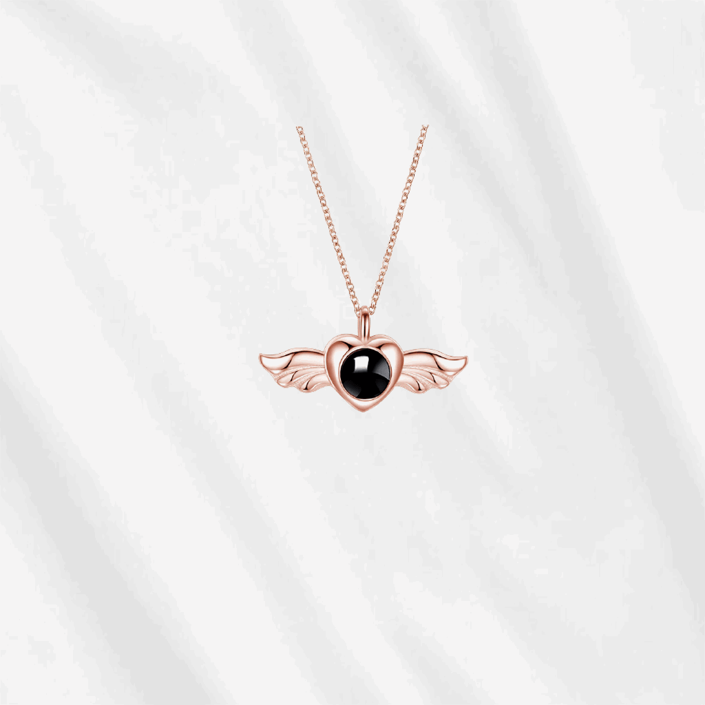 Photo Projection Necklace Angel Wings - Customodish