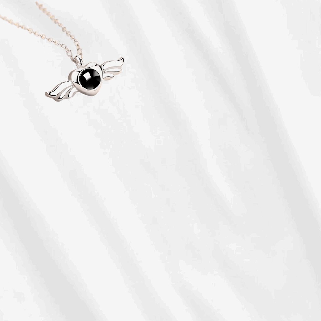 Photo Projection Necklace Angel Wings - Customodish