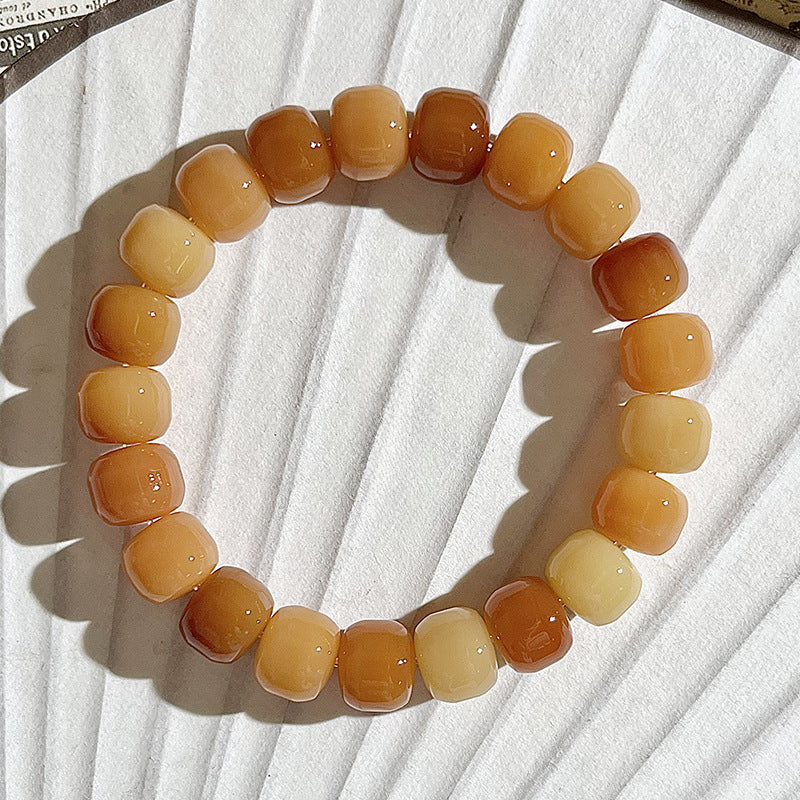 New Bodhi Bracelet with Burger-Shaped Beads (Multiple Colors Available)