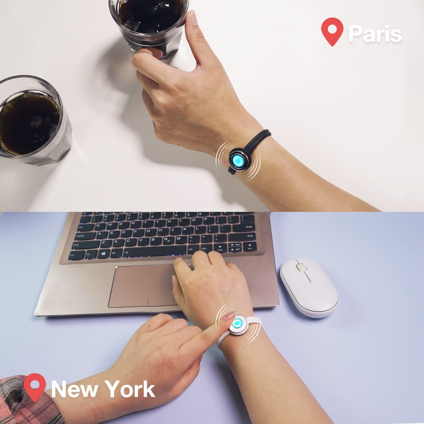 Bracelets tactiles Candy Original (noir + blanc)