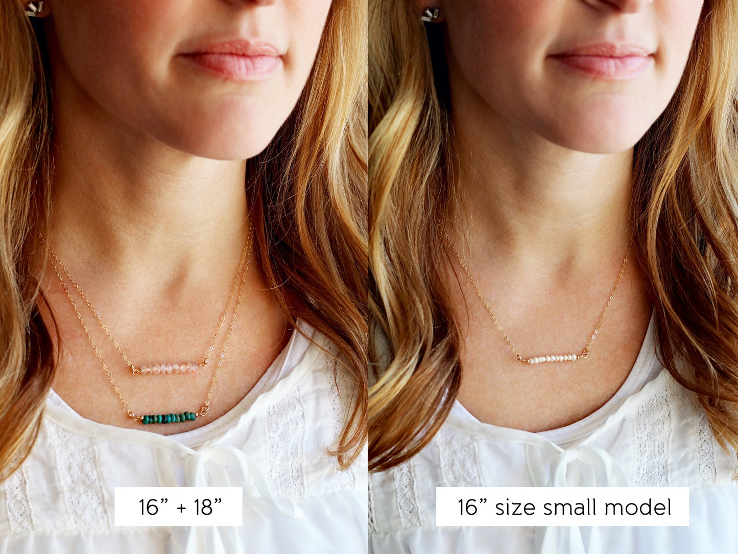 Gemstone Bar Necklace