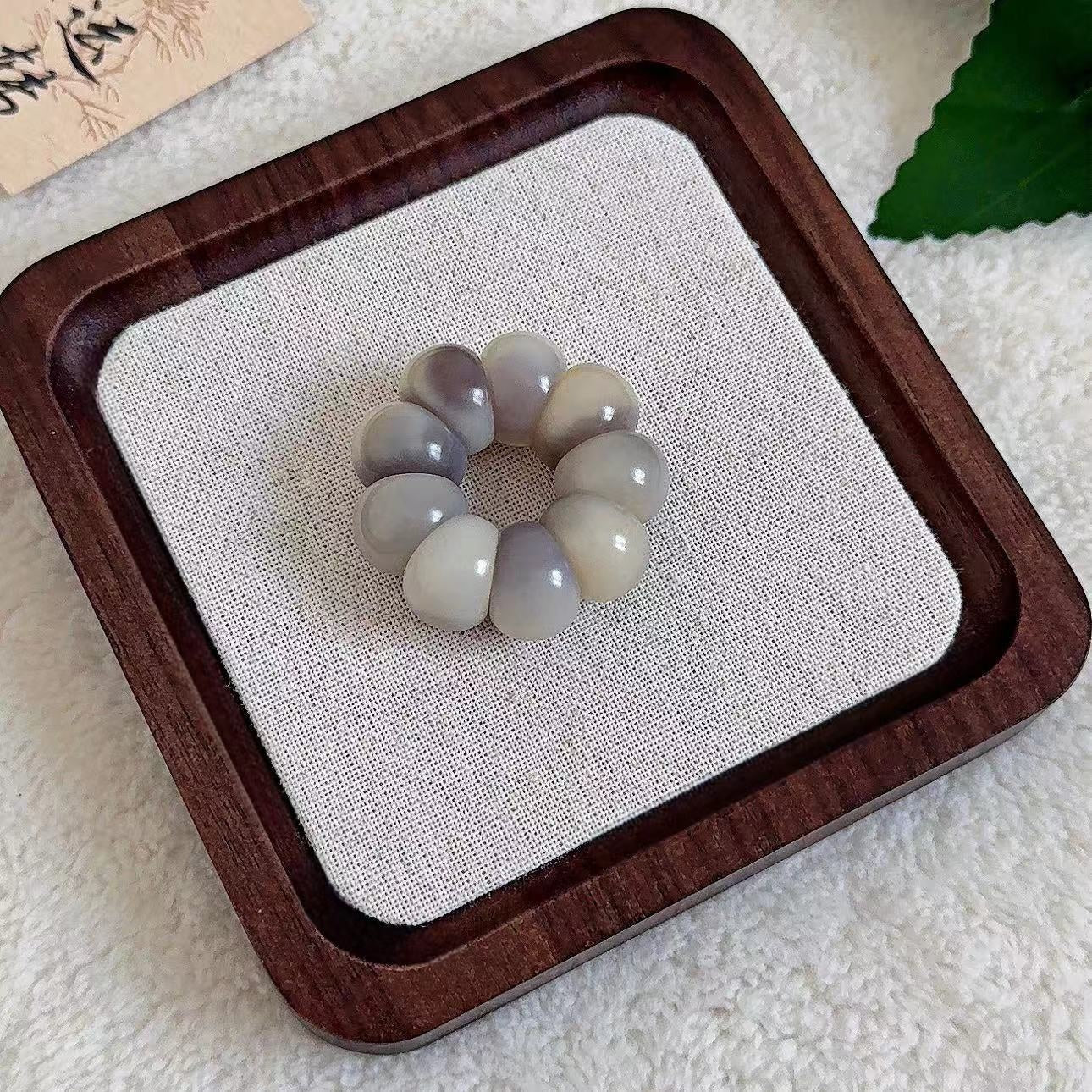 New Milky Strawberry-Colored Garlic Bodhi Bracelet 14MM (Multiple Colors Available)