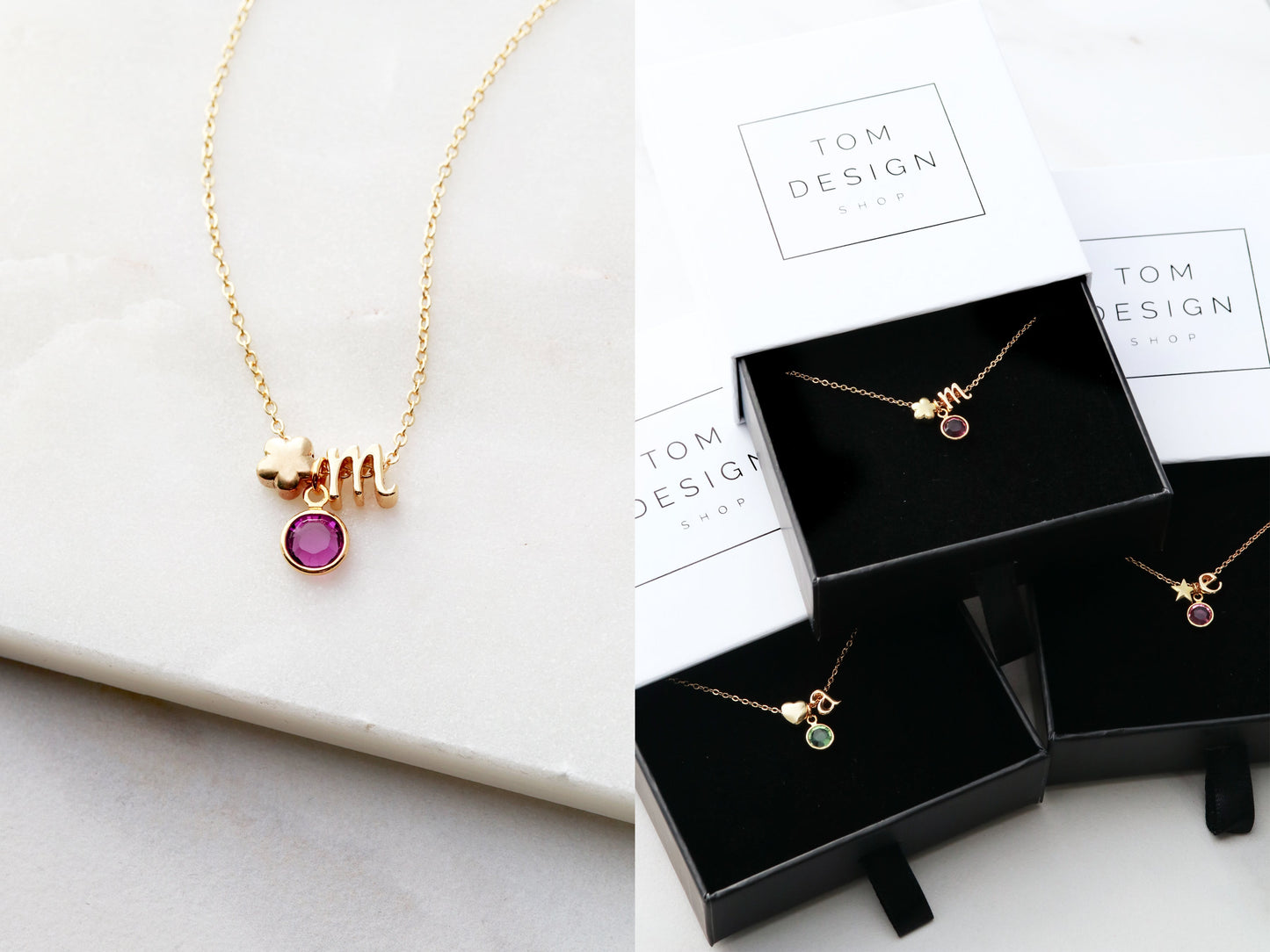 Collier avec pierre de naissance pour enfant