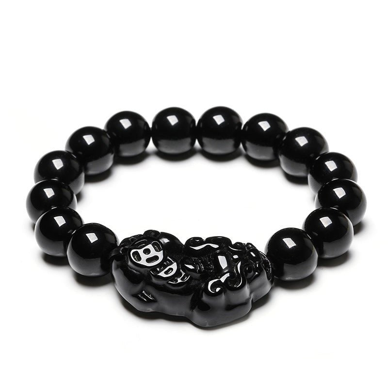 Black Obsidian Pi Yao Wealth & Protection Bracelet