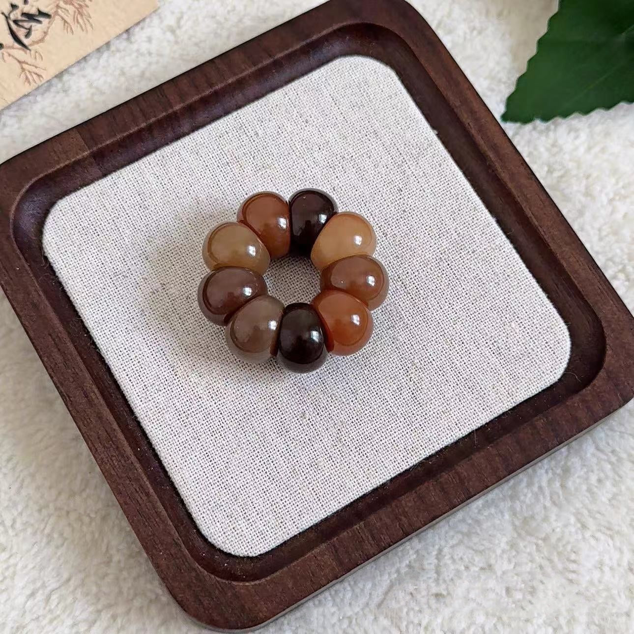 New Milky Strawberry-Colored Garlic Bodhi Bracelet 14MM (Multiple Colors Available)