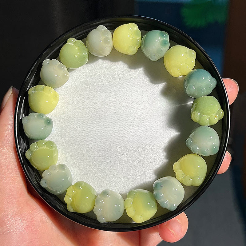 New Cute Color Series Cat Paw Bodhi Bracelet, Multiple Colors Available, 12-13mm