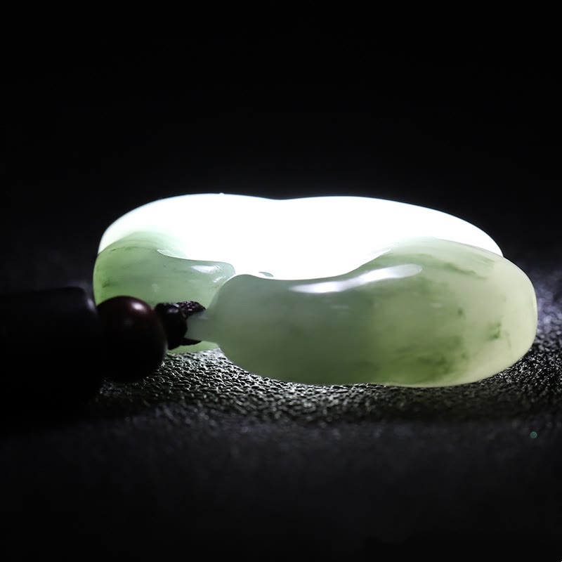 Collier pendentif en jade de soie dorée et jade de Tianshan, pierres de Bouddha, breloque de verrouillage chinois, abondance