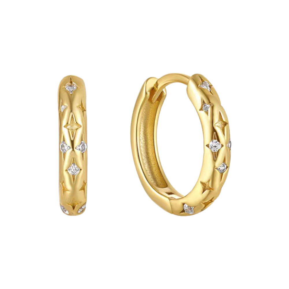 Boucles d'oreilles Huggie Étoiles filantes