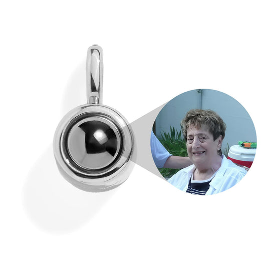 Charm photo personnalisé en forme de cercle