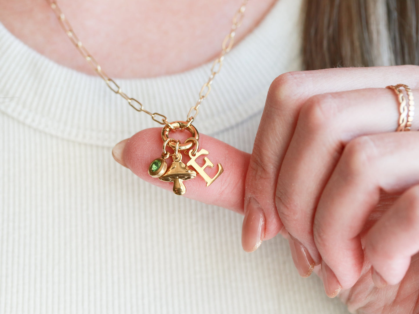 Spring Ring Charm Necklace