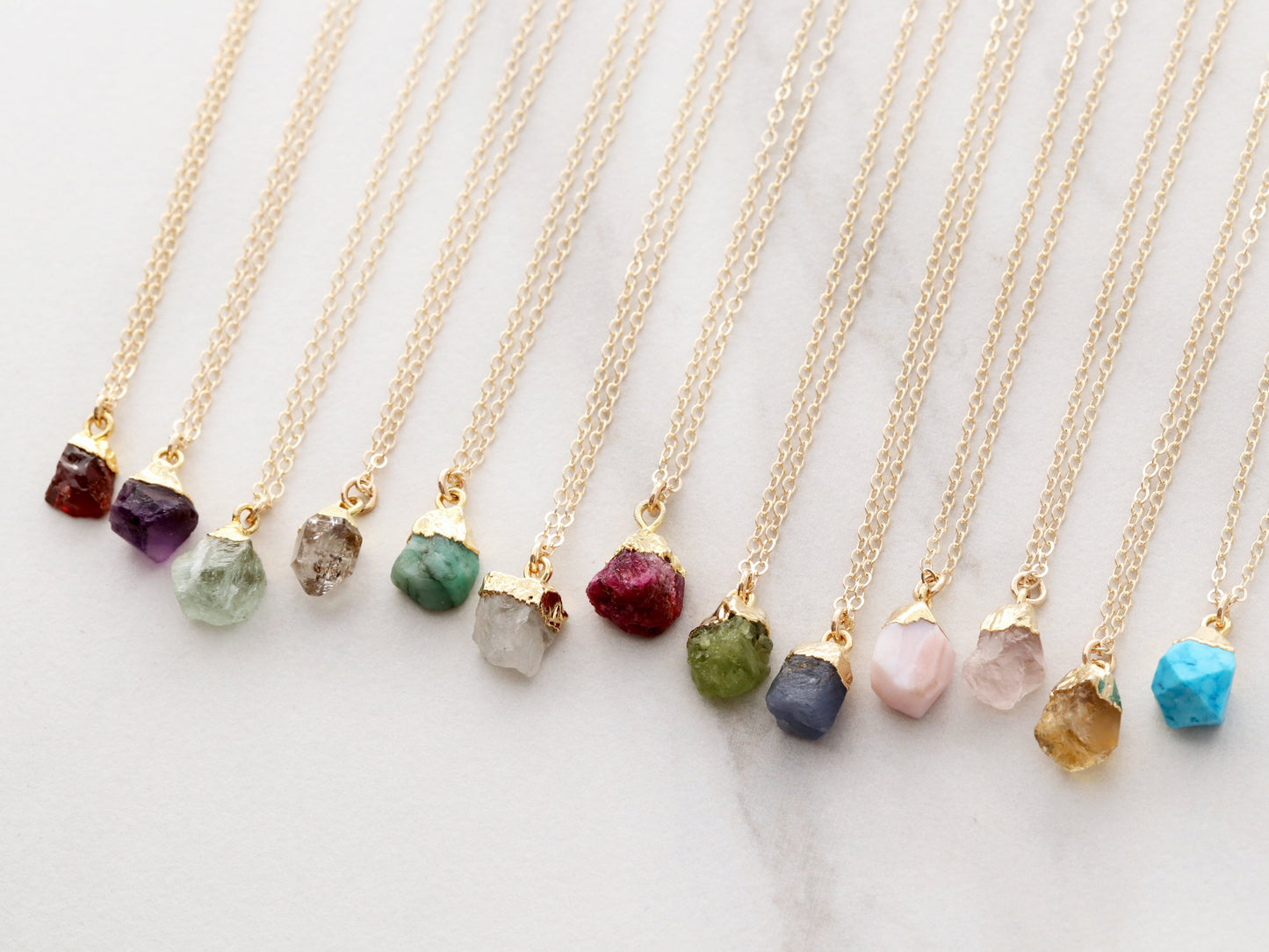 Gemstone Drop Necklace
