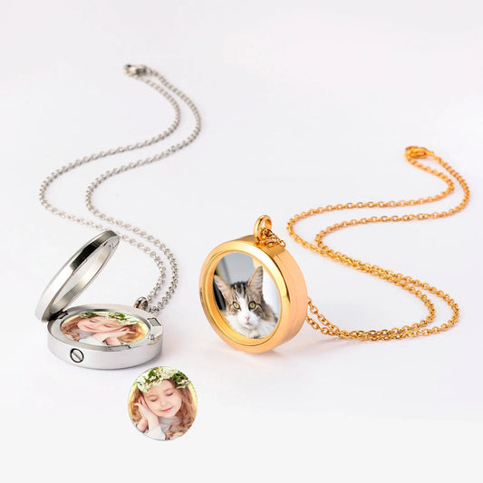 Pendentif commémoratif en cendres avec photo gravée personnalisée