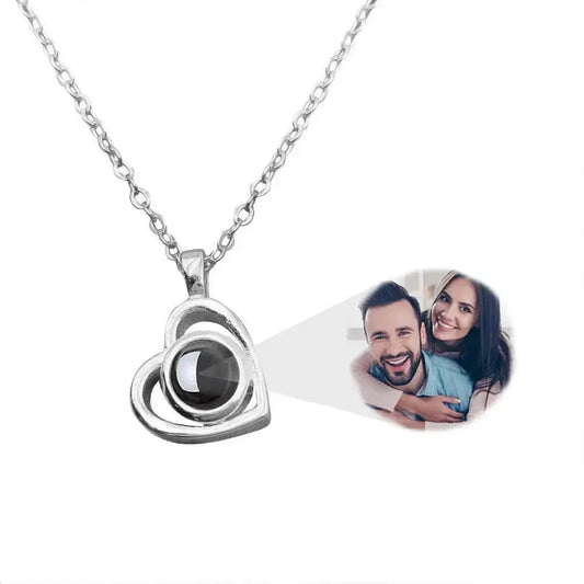 Collier photo personnalisé avec projection | Insérez votre photo dans le pendentif