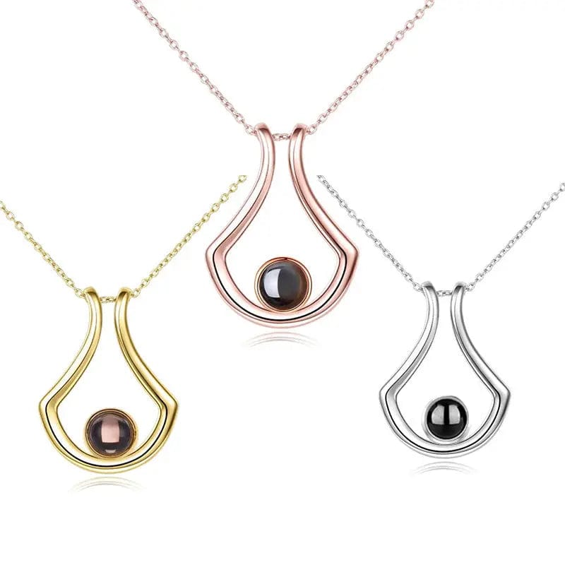 Custom Unique Shaped Hidden Photo Necklace