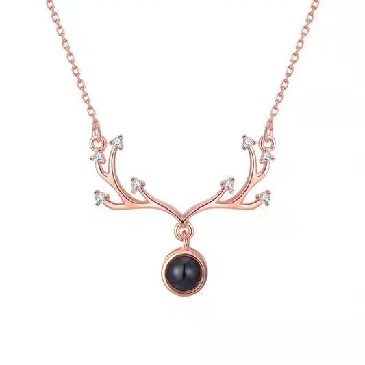 Collier photo personnalisé avec pierre de zircone cachée