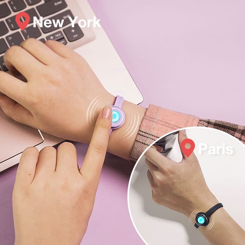 Bracelets tactiles Candy Original (noir et violet)