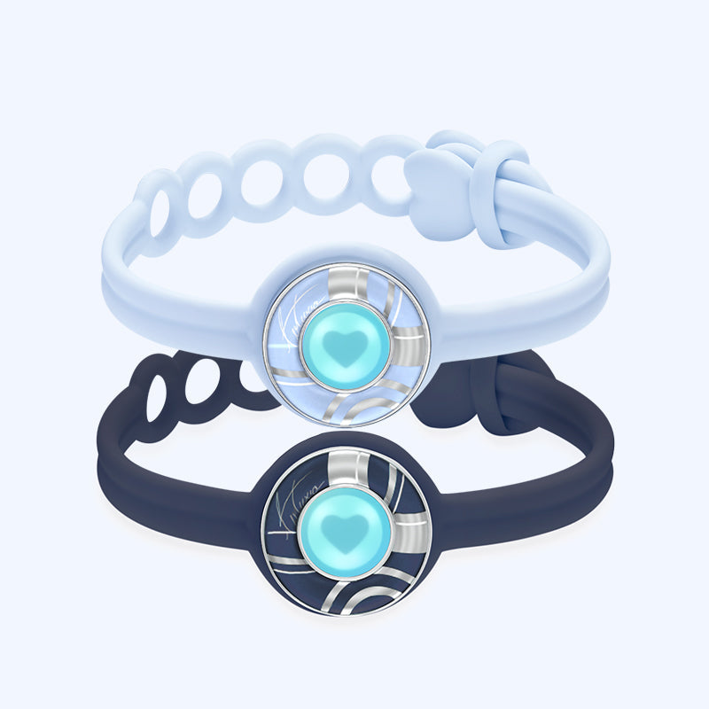 Bracelets tactiles Candy Wave (bleu foncé + bleu clair)