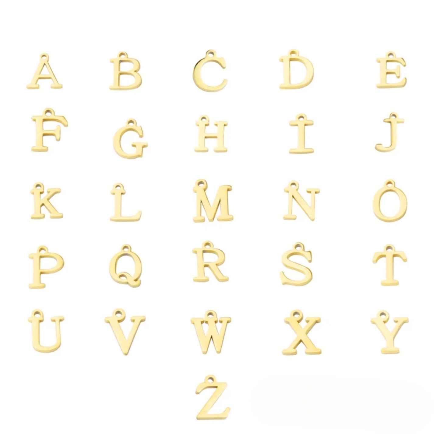 Collier avec initiales pendantes et pierre de naissance